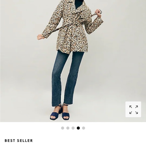 NWOT leopard print trench coat - Picture 5 of 6